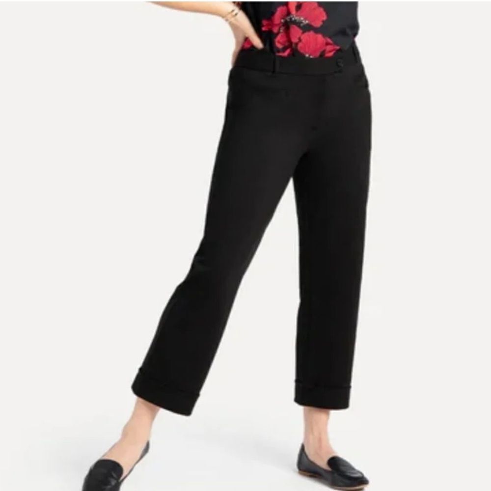Betabrand Women's Cropped Cosmo Lite Dress Pants size Small black